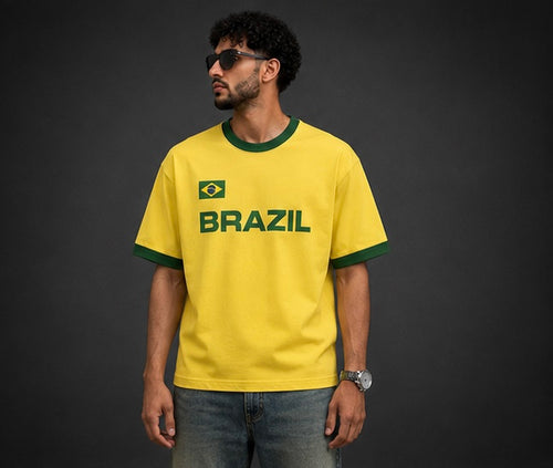 BRAZIL Oversized Ringer T-Shirt